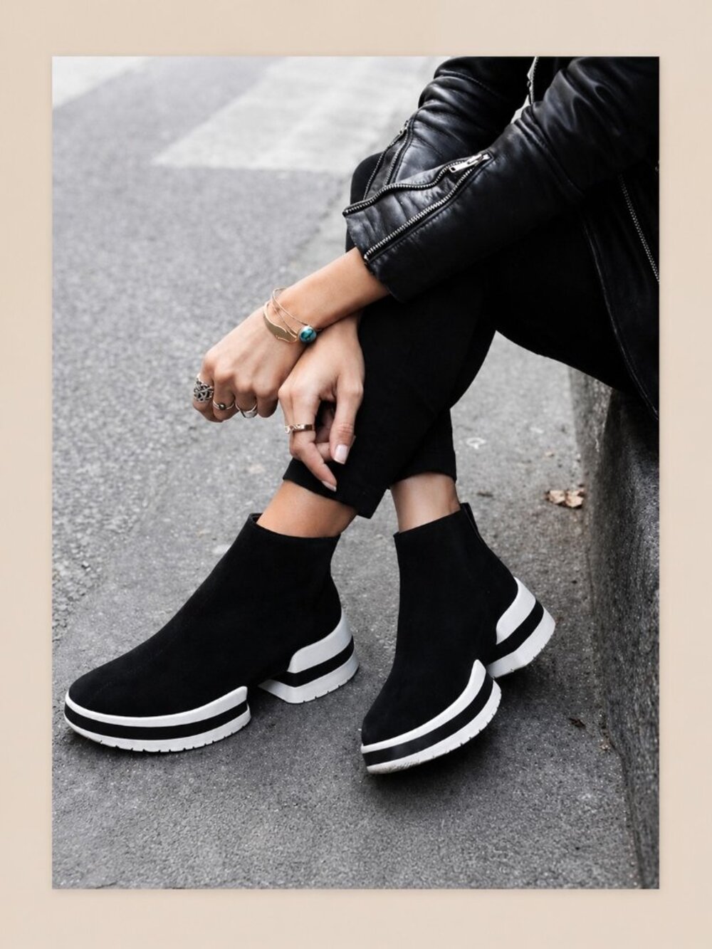 Like New Stuart Weitzman SW612 Bootie High Top Sneaker in Black Suede (size: 36)